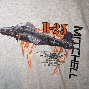 Men's T-shirt, with B-25 plane
